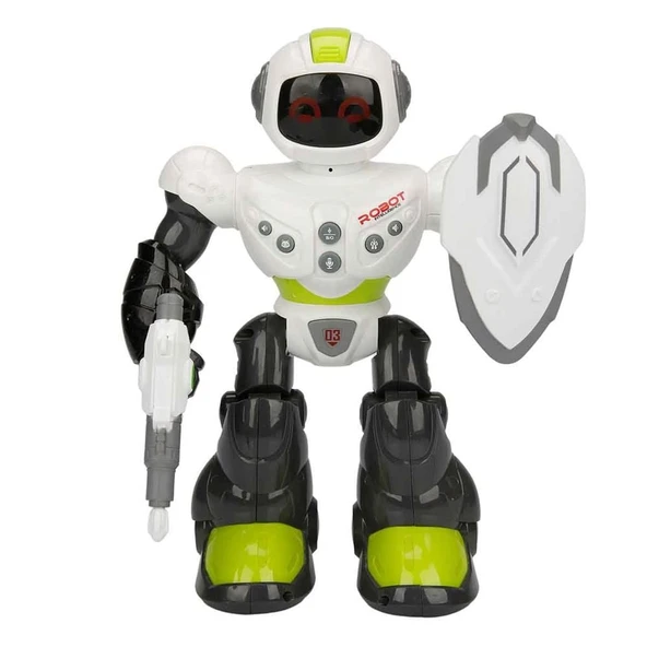 Müzikli Işıklı Savaşcı Yürüyen Robot 29 Cm 1 Adet Fiyatıdır - 1