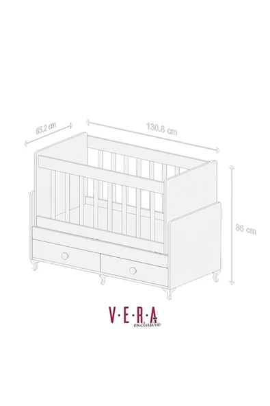 Kaktüs Avm Anne Yanı Sallanır Bebek Beşiği, Gri Uyku Setli, Yataklı, Çekmeceli 60 X 120 - 3