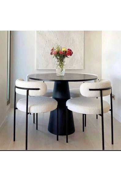 Kaktüs Avm 4'lü Teddy Sandalye Mutfak Sandalyesi Salon Sandalyesi Cafe Restaurant Sandalyesi ürün görseli