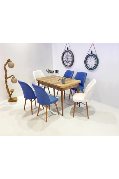 Kaktüs Avm 6 Kişilik Açılır Masa Sandalye Takımı Mutfak Masası Takımı Salon Masası Yemek Masası Masa Takımı ürün görseli
