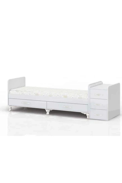 Kaktüs Avm Mdf Korkuluklu, Anne Yanı, Çekmeceli, Büyüyen, Karyola Olabilen, Sallanır Beşik 60 X 120 - 3