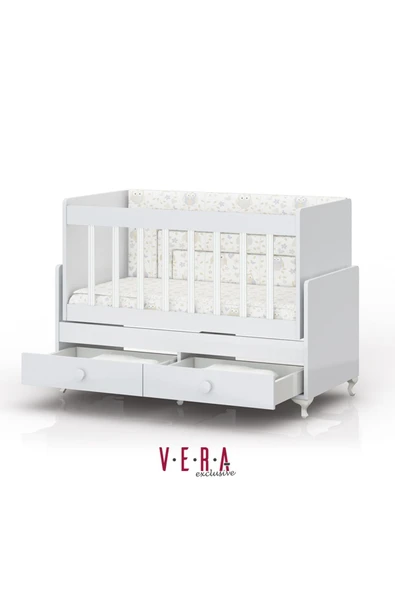 Kaktüs Avm Anne Yanı Sallanır Bebek Beşiği, Sarı Uyku Setli, Yataklı, Çekmeceli 60 x 120 - 3