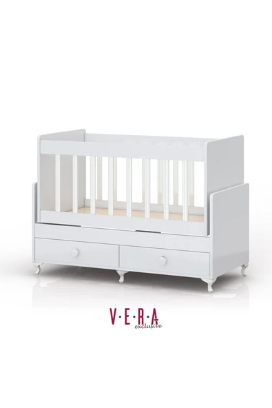 Kaktüs Avm Anne Yanı Sallanır Bebek Beşiği, Mavi Uyku Setli, Yataklı, Çekmeceli 60 x 120 - 2
