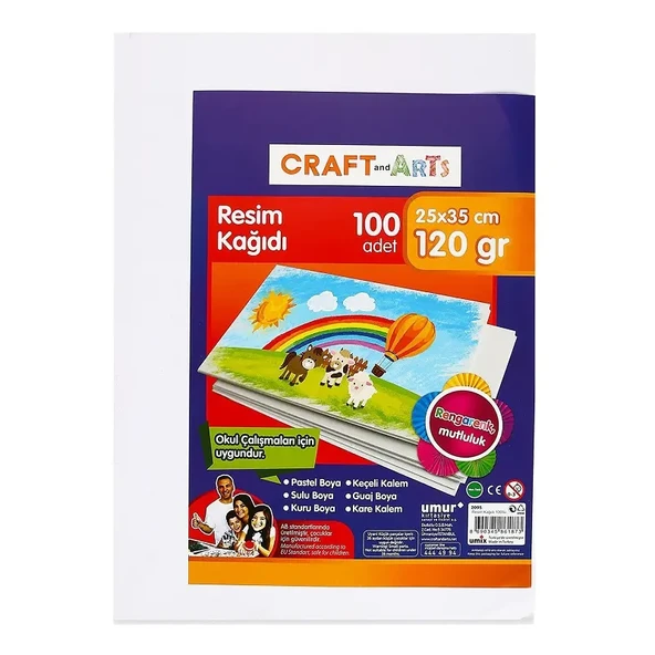 Craft And Arts 25x35cm 100'lü Resim Kağıdı / UC2535-100 ürün görseli