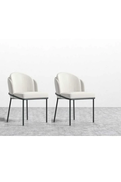 Kaktüs Avm 2'li Mutfak Sandalyesi Salon Sandalyesi Yemek Odası Sandalyesi Baby Face Papel Sandalye ürün görseli