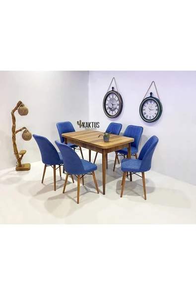 Kaktüs Avm 6 Kişilik Açılır Masa Sandalye Takımı Mutfak Masası Takımı Salon Masası Yemek Masası Masa Takımı ürün görseli