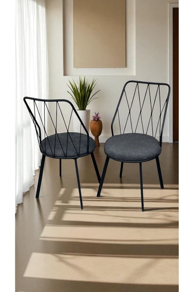 Kaktüs Avm Beyaz Yıldız Metal Tel Sandalye Mutfak Cafe Sandalyesi ürün görseli