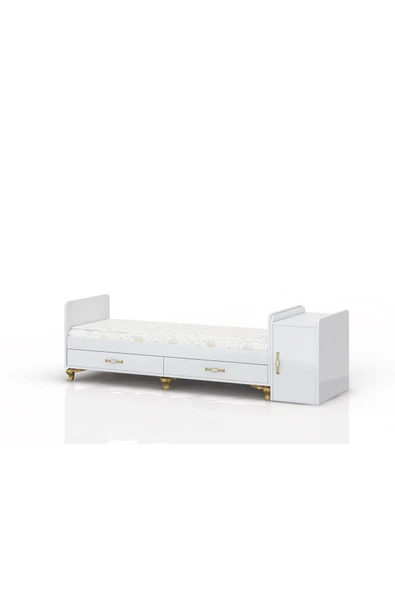 Kaktüs Avm Yataklı, Mdf Korkuluklu, Anne Yanı, Dolaplı, Çekmeceli, Büyüyen, Sallanır Beşik 60 X 120 - 4