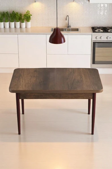 Kaktüs Avm Elena Serisi Beyaz 70 x 110 Mdf Ahşap Ayaklı Kaliteli Sabit Yemek Masası ürün görseli