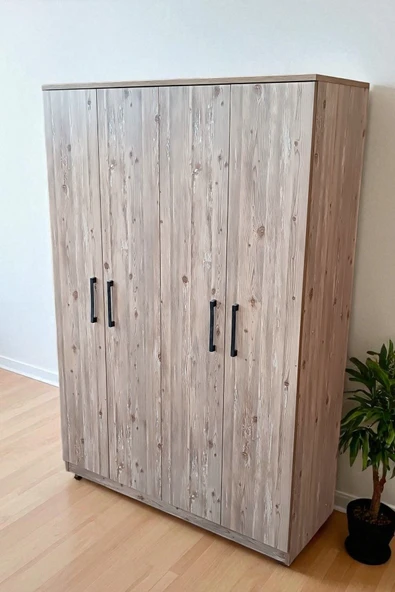 Kaktüs Avm 4 Kapılı Soho Gardırop Dolap T-900 120 X 174 X 45 - 1