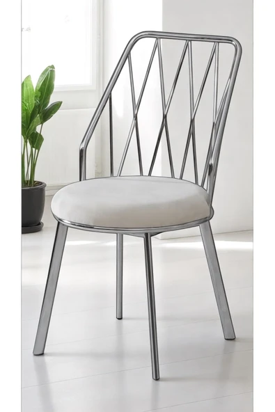 Kaktüs Avm Yıldız Pro Demir-metal 6 Adet Kaplamalı Tel Sandalye Cafe Restaurant Sandalyesi Babyface ürün görseli