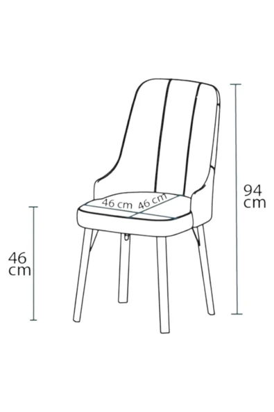 Kaktüs Avm Monera Ceviz 80 x 132 Açılabilen MDF Masa Metal Ayaklı Mutfak Masası Takımı 4 Siyah Sandalye - Resim 4