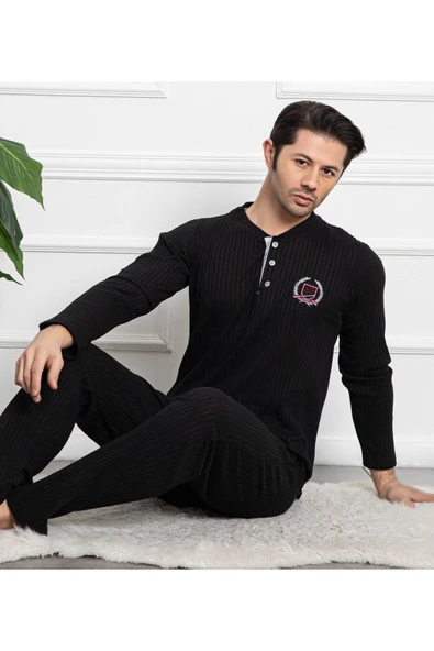 LİLA İÇ GİYİM ERKEK UZUN KOL PİJAMA TAKIMI ürün görseli