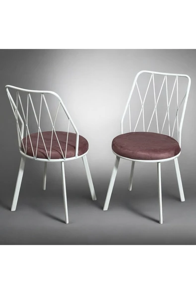Kaktüs Avm 8 Adet Beyaz Yıldız Metal Tel Sandalye Mutfak Cafe Sandalyesi ürün görseli