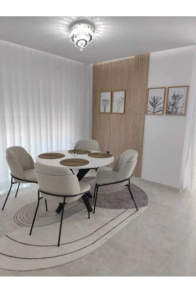 Kaktüs Avm 4'lü Salon Sandalyesi Mutfak Sandalyesi Yemek Odası Sandalyesi Papel Sandalye Baby Face ürün görseli