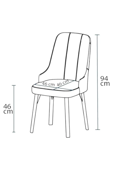 Kaktüs Avm Sonata Ceviz 80 x 132 Açılabilen Sunta Masa Siyah Metal Ayaklı Mutfak Masası 6 Cappucino Sandalye - 4