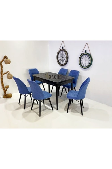 Kaktüs Avm 6 Kişilik Açılır Masa Sandalye Takımı - 1
