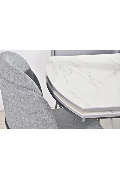 Kaktüs Avm Mutfak Masası Takımı 4 Kişilik Açılır Masa Yemek Masası Mutfak Sandalyesi Masa Sandalye Takımı - Resim 2