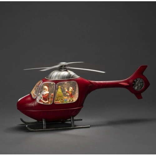 Helikopter Tasarımlı Işıklı Müzikli Kar Küresi ürün görseli