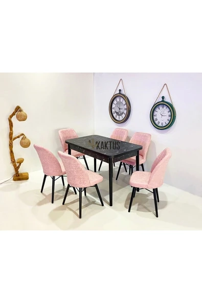 Kaktüs Avm 6 Kişilik Açılır Masa Sandalye Takımı Mutfak Masası Takımı Salon Masası Yemek Masası Masa Takımı ürün görseli