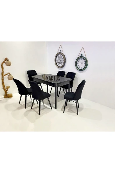 Kaktüs Avm 6 Kişilik Açılır Masa Sandalye Takımı Mutfak Masası Takımı Salon Masası Yemek Masası Masa Takımı ürün görseli