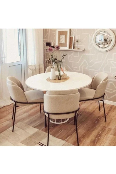 Kaktüs Avm Mutfak Sandalyesi 6'lı Set Salon Sandalyesi Papel Sandalye Yemek Odası Sandalye Lüks Sandalye Morena ürün görseli