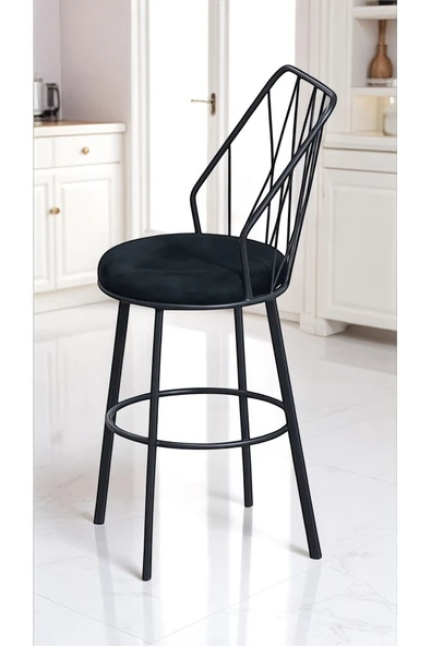 Kaktüs Avm 6 Adet Yıldız Bar Sandalyesi Yüksek Oturumlu Sandalye - Resim 2