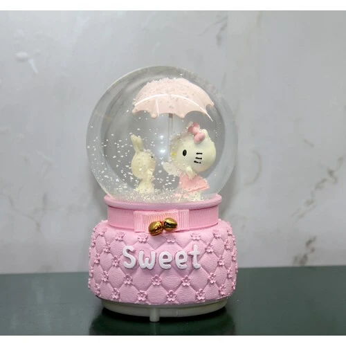 Hello Kitty Işıklı Müzikli Kar Küresi Orta Boy Model 2 ürün görseli