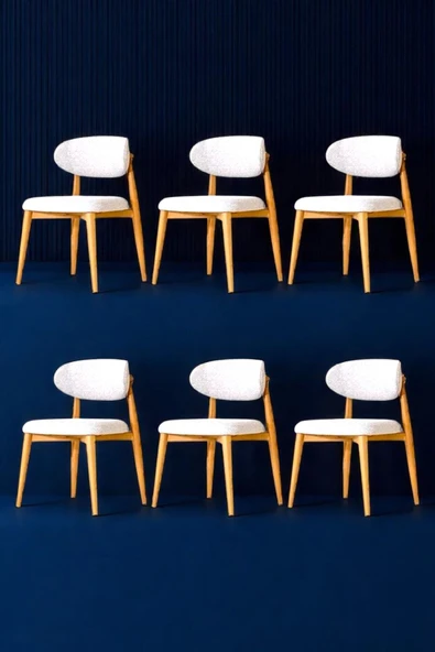 Kaktüs Avm Polo Ahşap Sandalye 6 Adet Ahşap Mutfak Sandalyesi Salon Sandalyesi Yemek Masası Sandalyesi - Resim 2