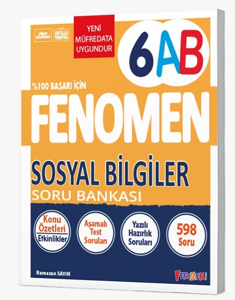 Fenomen Okul 2026 6. Sınıf Sosyal Bilgiler A - B Soru Bankası Güncel Müfredat