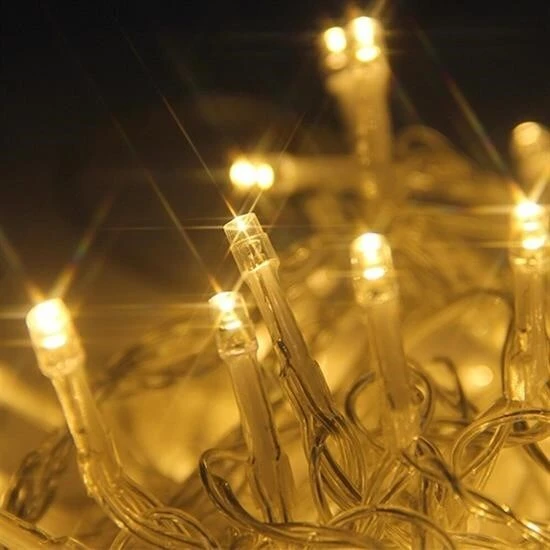 10 Metre 100 Ledli 8 Fonksiyonlu Dekoratif Lambader Sarı Lamba - 3