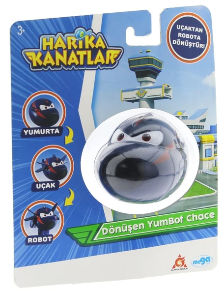 Harika Kanatlar Dönüşen Tekli Figür YumBot Ajan Chace - Resim 3