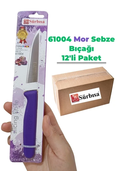 Sürbisa 61004 Sebze Bıçağı Mor 1 Koli (12 adet) ürün görseli