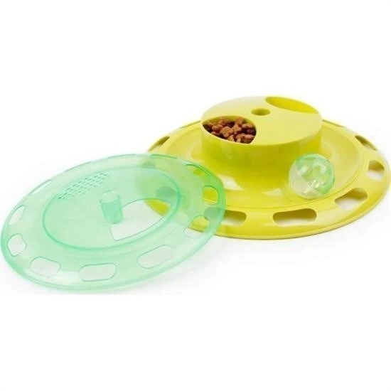 Döner Tablalı Kedi Yemek Yeme Kabı Eğlenceli Kedi Yemek Tabağı - Resim 3