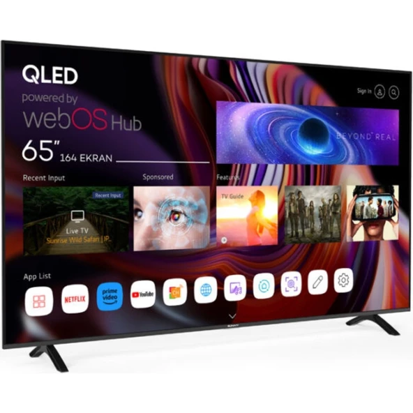 Sunny SN65QMN252 4K Ultra HD 65" 165 Ekran Uydu Alıcılı webOS Smart QLED TV - Resim 3