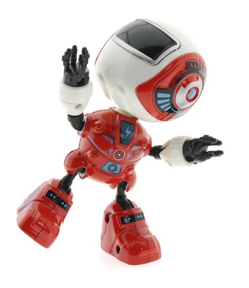 Dekoratif Sesli Işıklı Mini Sevimli Kırmızı Robot - 2