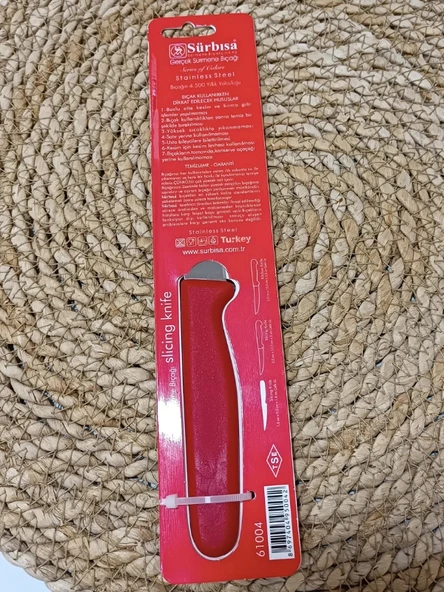 Sürbisa 61004 Sebze Bıçağı Kırmızı 1 Koli (12 adet) - 5