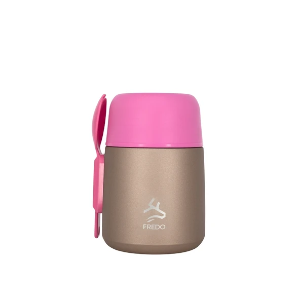 Duo Dine Bebek Rose Gold Mama Kabı & Yemek Saklama Termosu, Mug - 8 Saat Sıcak, 12 Saat Soğuk Tutma 500 ml ürün görseli