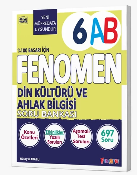 Fenomen Okul 2026 6. Sınıf Din Kültürü A - B Konu Özetli Soru Bankası Güncel Müfredat ürün görseli