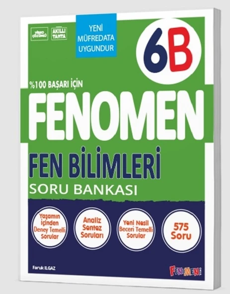 Fenomen Okul 2026 6. Sınıf Fen Bilimleri B İleri Düzey Soru Bankası Güncel Müfredat ürün görseli