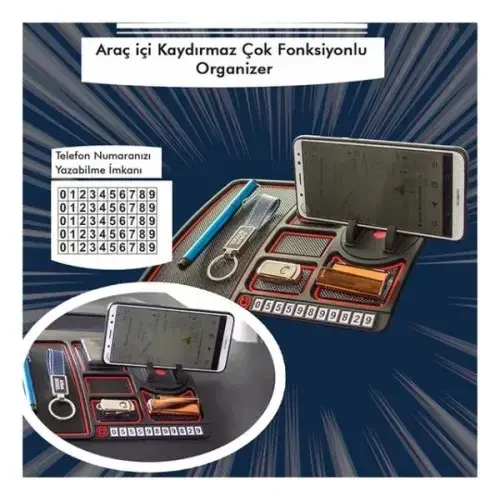 Çok Fonksiyonlu Araç İçi Telefon Tutucu - Resim 5