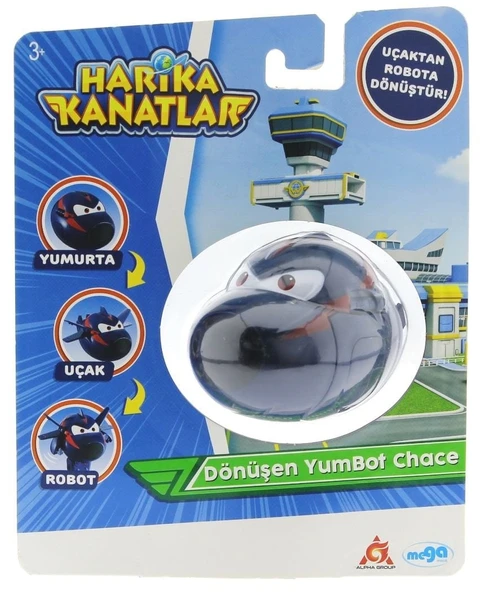 Harika Kanatlar Dönüşen Tekli Figür YumBot Ajan Chace - Resim 2