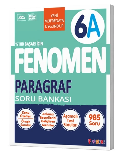 Fenomen Okul 2026 6. Sınıf Paragraf A Soru Bankası Yeni Nesile Kolay Geçiş Güncel Müfredat