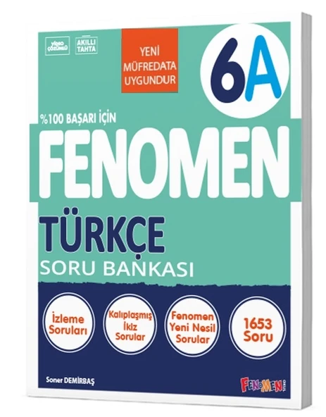 Fenomen Okul 2026 6. Sınıf Türkçe A Soru Bankası Yeni Nesile Kolay Geçiş Güncel Müfredat ürün görseli