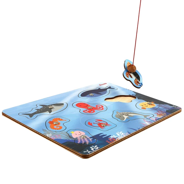 Rossie Ahşap Balık Tutma Oyunu Ve Puzzle ürün görseli 1