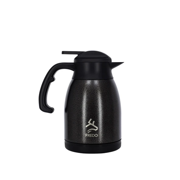 Big Therm 1.5 Lt Paslanmaz Çelik Benekli Siyah Çay Termosu, 24 Saat Soğuk, 12 Saat Sıcak Tutma ürün görseli