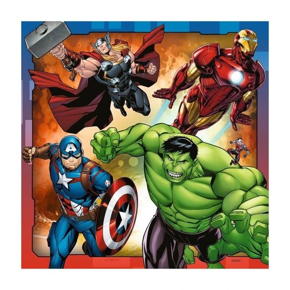 80403 Marvel Avengers 3x49 parça Ravensburger Puzzle - Resim 4