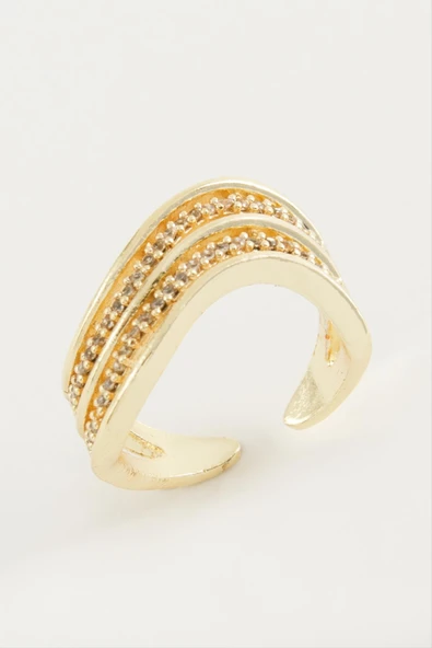 Oval Zirkon Taşlı Yüzük - Resim 3