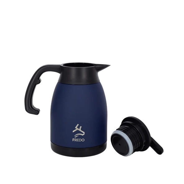 Big Therm 1.5 Lt Paslanmaz Çelik Lacivert Çay Termosu, 24 Saat Soğuk, 12 Saat Sıcak Tutma - 2