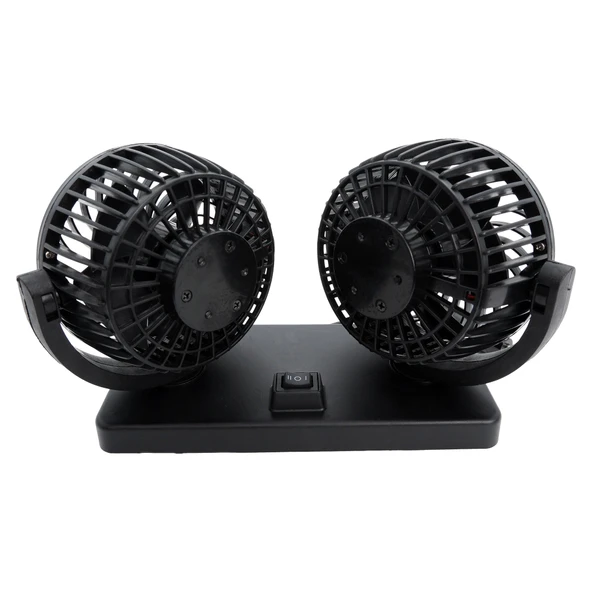 Araç İçi Torpido Üstü 2li Vantilatör Oto Pervane 5 inç 12 Volt ile Uyumlu Çakmaklık Girişli - Resim 2